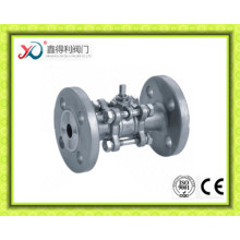 China Fabrik 3PC Flansch Pn40 Kugelhahn mit ISO 5211